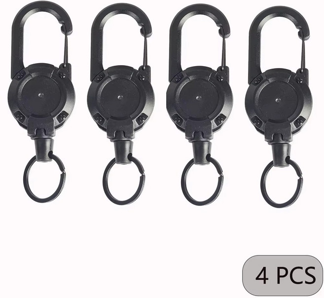 밀리터리 와이어 핀온릴 스트링 홀더, 4개, 검은색