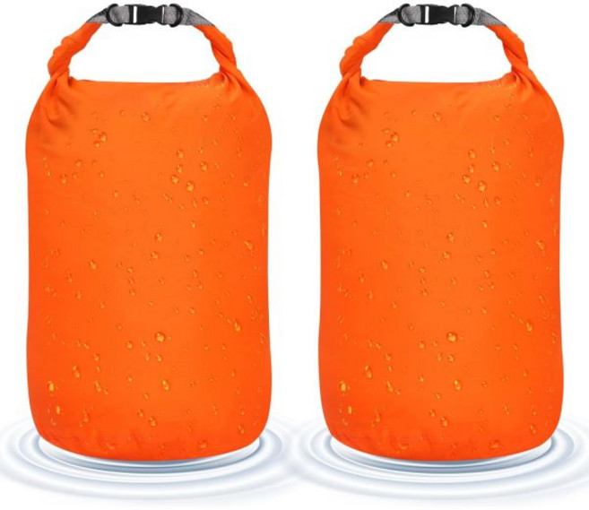 데소토 방수 드라이 백 2팩 2L / 5L 10L 20L 40L 70L 경량 휴대용 카약 헬스장 하이킹 수영 캠핑을 위한 기어 드라이클리닝을 스토리지, Orange