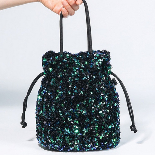 나들이가방 복조리가방 스팽글토트백 스팽글버킷백 빤짝이토트백 파티 반짝이토드