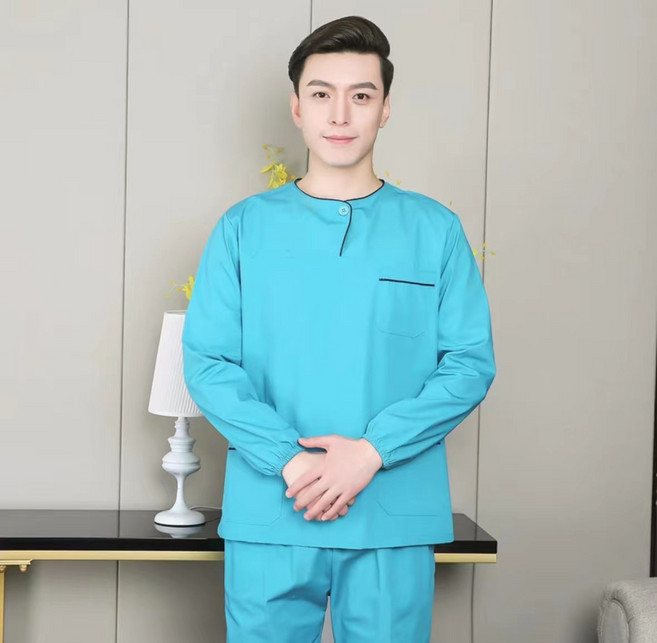 新款洗手衣長短袖女醫生護士母嬰月嫂美容牙科工作服刷手服隔離衣