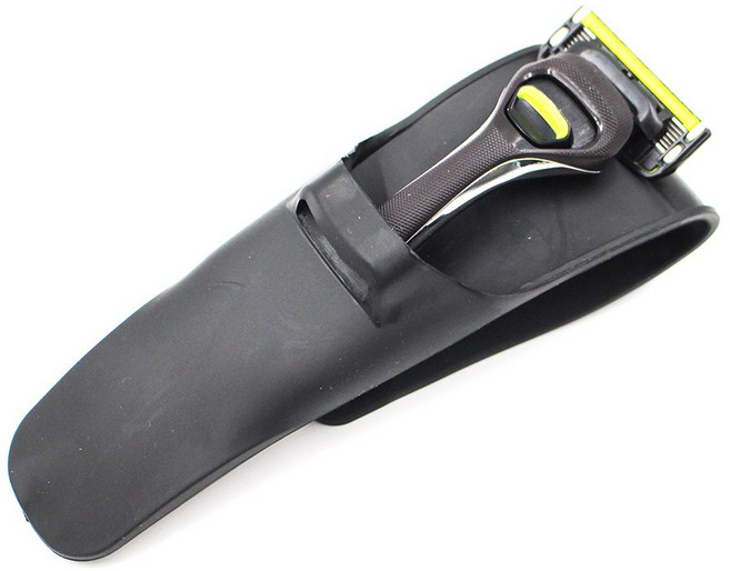 욕실용 실리콘 면도기 케이스 칫솔걸이 겸용 홀더, 2구