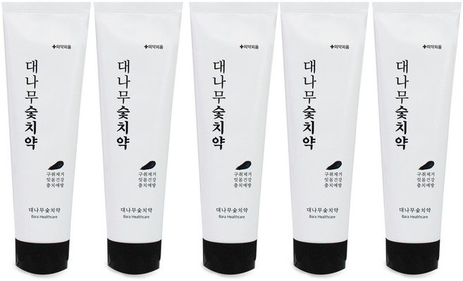 대나무 숯치약 잇몸치약 잇몸에좋은치약 구취제거 임산부치약 임냄새 덴탈케어 120g, 5개
