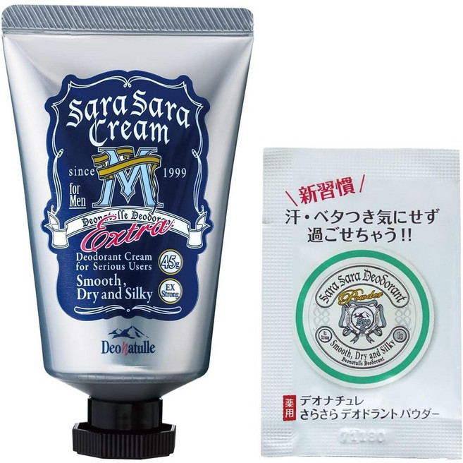 데오나츄레 사라사라 데오 크림 45g 파우더 사쉐 포함