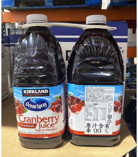 Kirkland Signature 蔓越莓綜合果汁 高維生素C, 2個, 2.83L