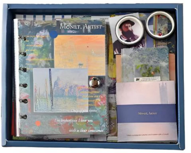 빈티지 다이어리 꾸미기 풀세트 다이어리포함, 1세트, 클로드 모네