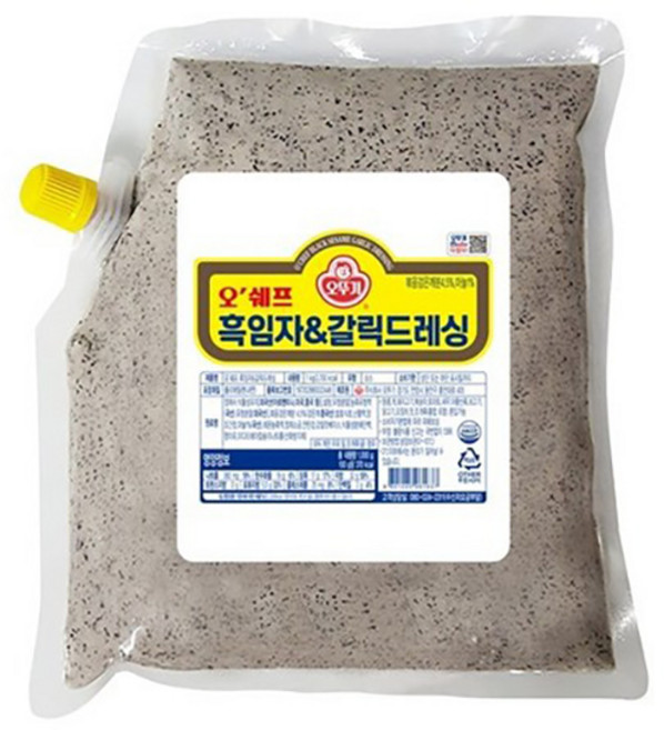 오뚜기 오쉐프 흑임자&갈릭드레싱, 1kg, 1개