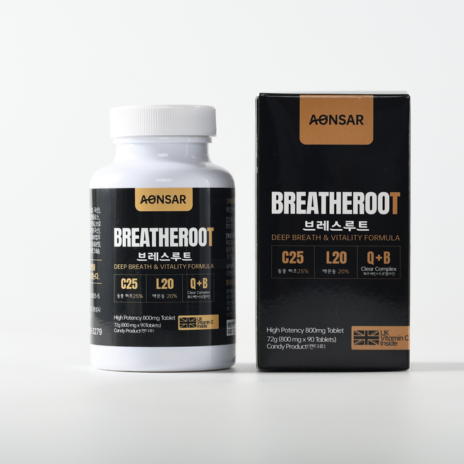 폐에 좋은 영양제 호흡 숨결 맑은 전문 복합 포뮬러 케르세틴 브로멜라인 비타민C 기관지 및 호흡기 건강 지원 호흡곤란 완화 면역력 증진 식물 추출물 배합 균형 잡힌 성분 영양제, 1개, 90정