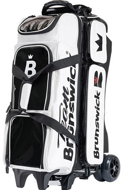 브런스윅 뉴 4 롤러백 에나멜, 화이트블랙, 1개
