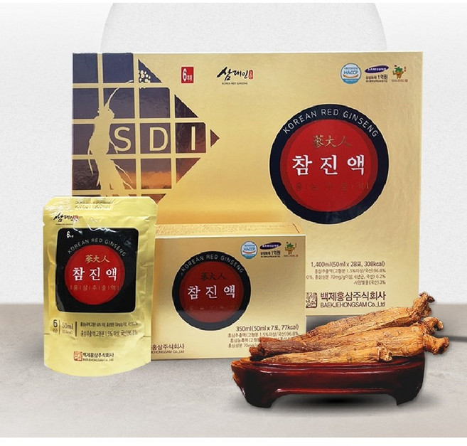 베스트바이서울 저온 추출 6년근 홍삼 참 진액 28포, 50mlx28포, 1개, 50ml