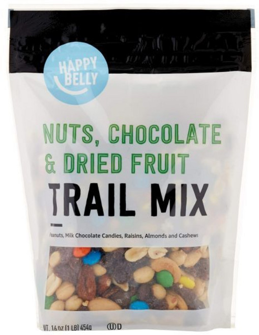 해피 벨리 너트 초콜릿 & 말린 과일 트레일 믹스 1파운드(1팩), Nuts/ Chocolate & Dried Fruit