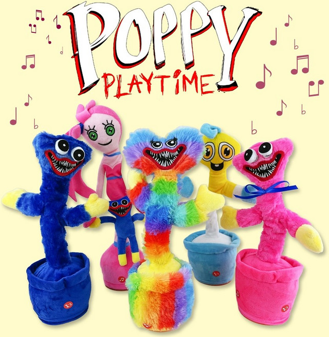 허기워기 인형 장난감 춤추는 선인장 말 따라하는 캐릭터 피규어 검수 후 발송, 1개, 블루, 34cm