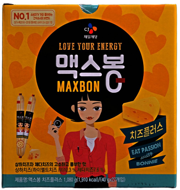 CJ맥스봉 치즈 플러스 40g 27개입 1개