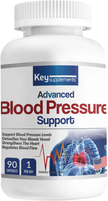 키서플리먼트 혈압 관리 영양제 Blood Pressure Support 90 캡슐 하루 1정 섭취 13가지 복합 성분 Key Supplements, 1개, 90정