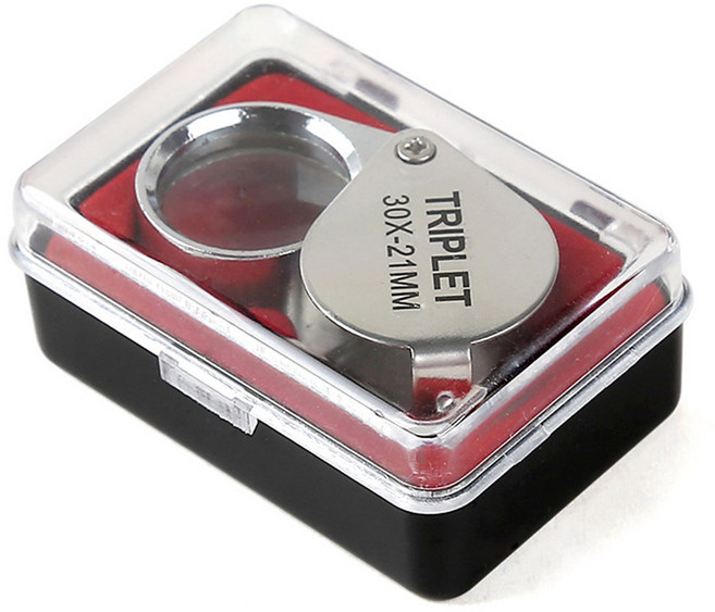 미니 돋보기 휴대용 컴팩트 30배율 확대경 노안용 독서 루페 1개입