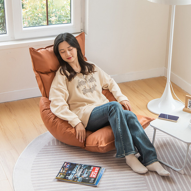 WDDM 베이 윈도우 거실 베란다 휴식 좌식 소파 1인용 쇼파 5단 각도조절 좌식 등받이 의자 소파, G2