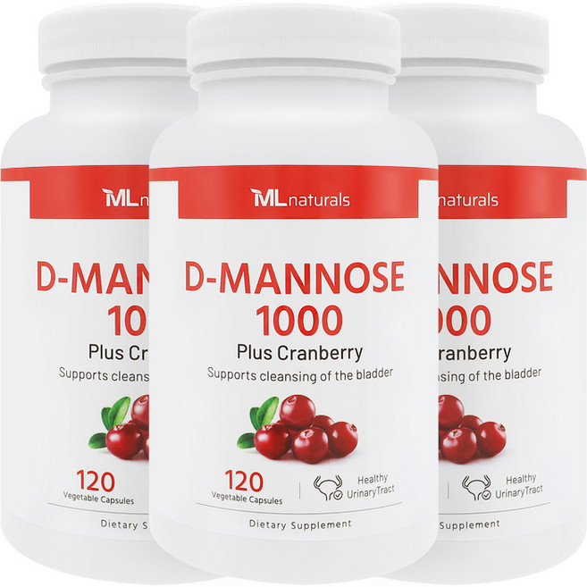 [미국빠른직구] 마이라이프 내추럴스 D-마노스 디마노스 크랜베리, 3개, 120정