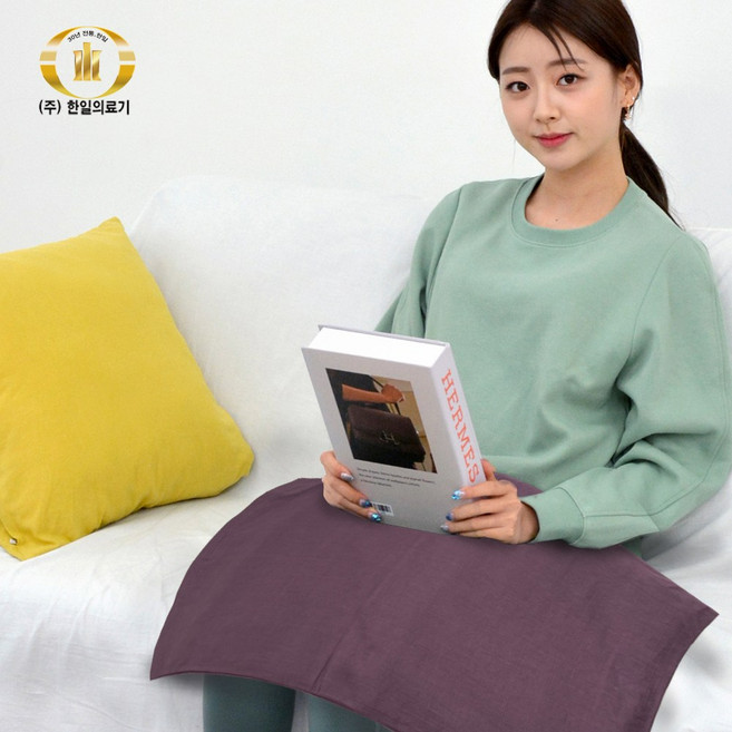 한일의료기 정품 천년웰빙 전기 온열 찜질기 천연퍼플, 천연퍼플/대형
