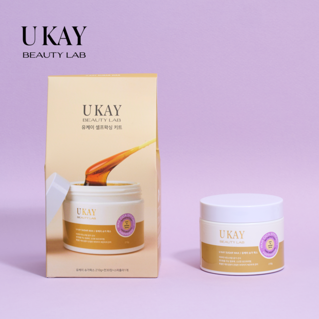 선물하기용 대용량 유케이 셀프왁싱 올키트 천포함 210g, 1개, 210ml