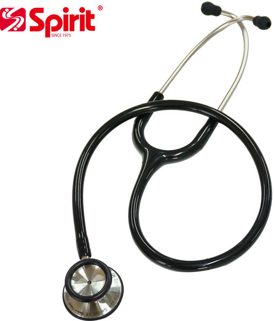 스피릿 의사용 청진기 CK-S601PF 양면형 블랙, 1개
