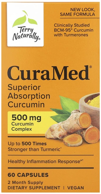 정말좋습니다 Terry Naturally CuraMed 흡수력이 뛰어난 커큐민 500mg 캡슐 60정 빠르게배송해드릴게요, TerryNaturallyCuraMed흡수력이뛰어난커큐, 1개 - 쿠팡