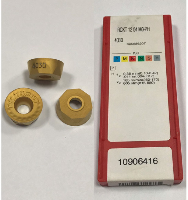 SANDVIK-山多維克 RCKT1204M0-PH 4030 車刀片，高耐磨損，適用於多種車床，提升切削效率, 1個, RCKT1204M0-PH  4030