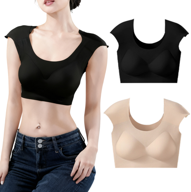 어좁이 자신감 붙이지 않고 편하게 입는 어깨패드 일체형 어깨뽕브라