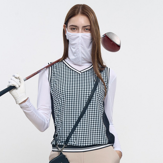 [이지바이] 여성 냉감 마스크넥 긴팔 티셔츠_햇빛 올커버 가능한 쿨 스포츠 이너 티셔츠 추천!