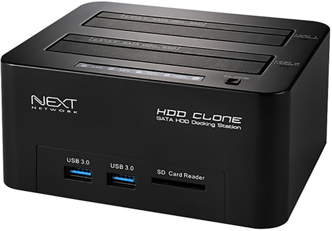 넥스트유 NEXT-943DCU3 HUB 2베이 USB3.0 CLONE 도킹스테이션, 1개