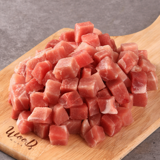 최고기나라 돼지고기 한돈 1등급 뒷다리살 카레고기 카레용 고기 2kg, 1개