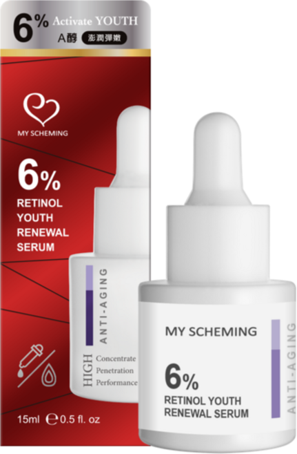 我的心機 6%A醇抗齡修復精華, 15ml, 1瓶