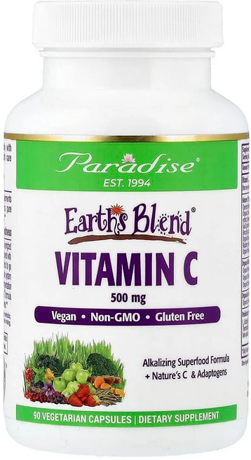 파라다이스 허브 107749 어스 블렌드 비타민C 500mg 베지캡슐 90정, 1개, 1개 - 쿠팡