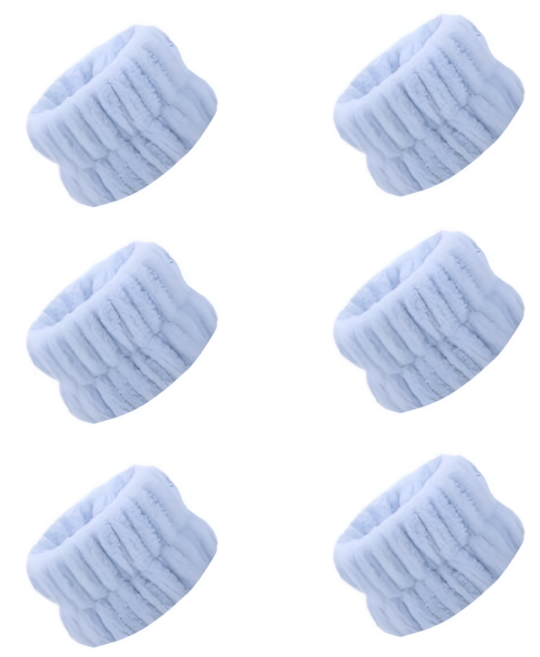 유니별 세안 손목밴드 물젖음 방지, 6개, 블루