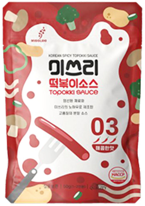 미쓰리 떡볶이 소스 04 매운맛, 50g, 2개