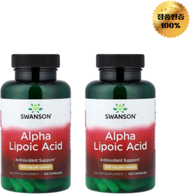 1+1 스완슨 알파리포산 300mg 캡슐 120정, 2개