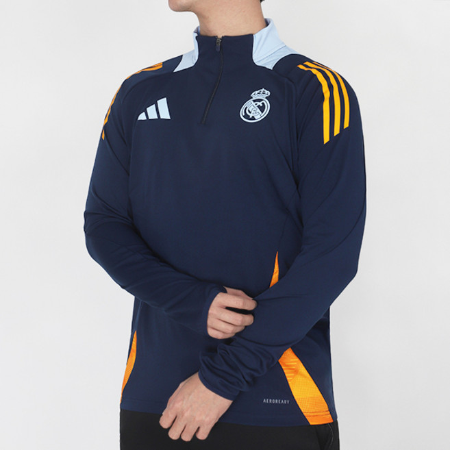 아디다스 트레이닝 운동 긴팔티 라리가 레알 마드리드 트레이닝 TOP 네이비-블루 로고