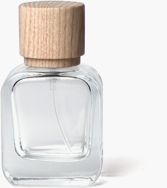 새로핸즈 클림프타입 향수유리용기 라운드스퀘어 브라운 우드 30ml, 1개, 단품