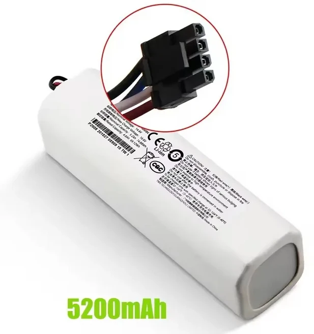 Dreame F9 D9 L10 Pro Plus RLS3 액세서리 부품 용 기존 14V 12800mAh P2008-4S2P-MMBK 교체 배터리, 02 5200mAh