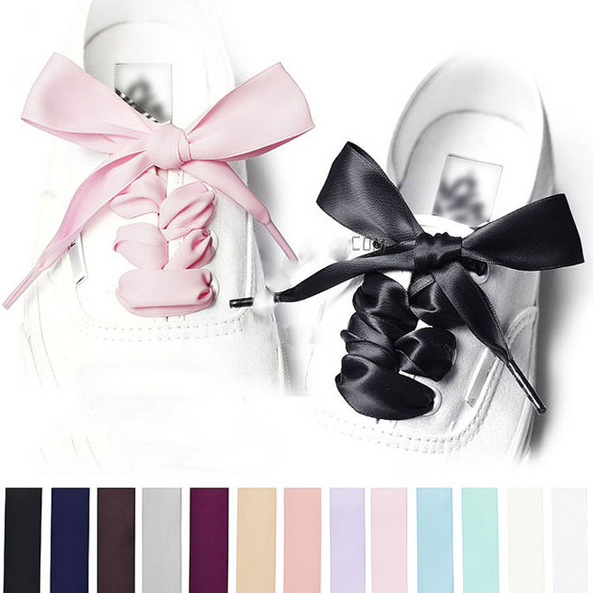 팬시온 새틴 신발끈 운동화끈 두꺼운끈 넓은끈 공단끈 와이드 스트랩 실크 사틴 슈레이스