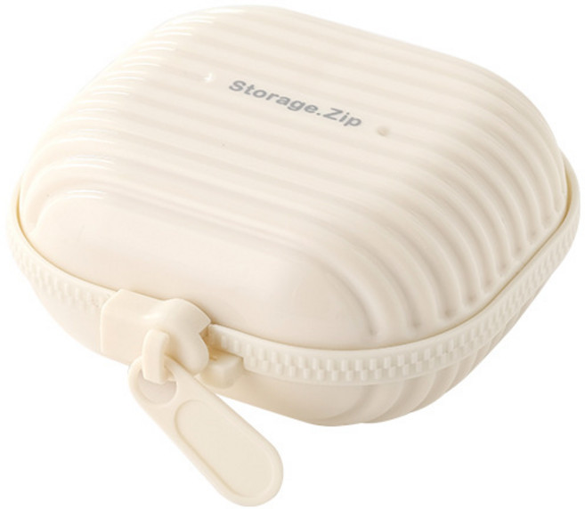 와글하우스 휴대용 다용도 알약보관함 7칸 악세사리, 아이보리, 1개