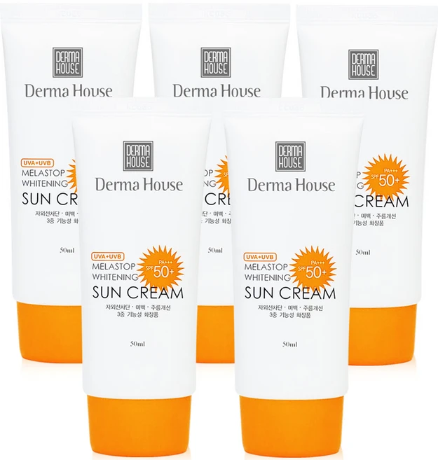 멜라스톱 화이트닝 썬크림 1개 SPF50+++(미백 주름개선 자외선차단) 3중기능성, 50ml, 5개 - 쿠팡