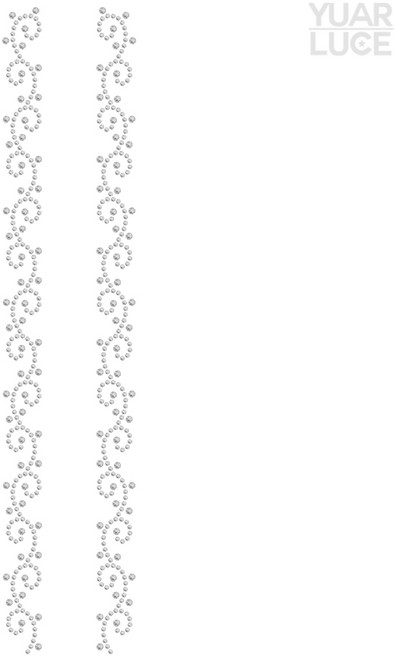 유아루체 넝쿨 라인 set - 붙이는 큐빅 핫픽스모티브, 1개