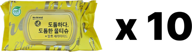 노브랜드 도톰한 100매 물티슈, 100개입, 10개