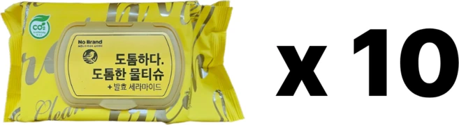 노브랜드 도톰한 100매 물티슈, 100개입, 10개 - 쿠팡