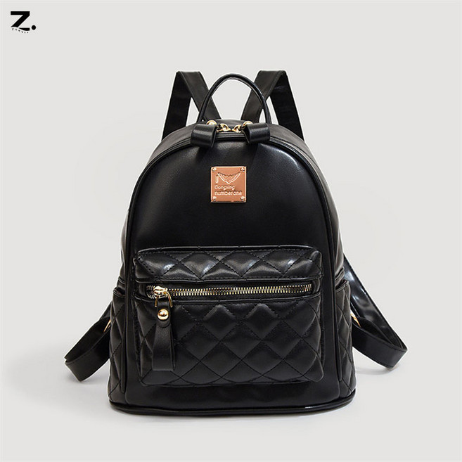 Zoovit 여성용 심플 PU 백팩 데일리 가벼운 가방 배낭