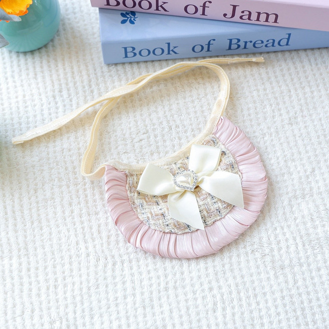 귀여운 강아지 고양이 턱받이 스카프 삼각 침받이 소형견 목걸이 반려동물 패션, 프리 사이즈, 샤오샹펑 턱받이-미, 1