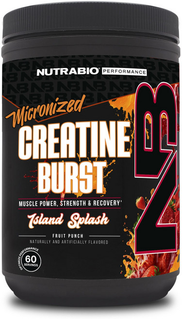 뉴트라바이오 마이크로나이즈 크레아틴 버스트 아일랜드 스플레쉬 프루트 펀치 맛 분말, 379g, 1개
