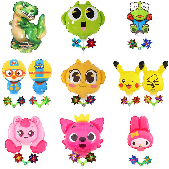 바람개비풍선 공룡 놀이동산 막대풍선, 선택09-키티