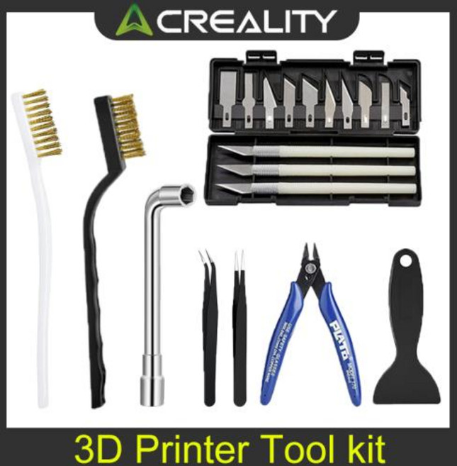 Creality 3D 프린터 도구 키트 클리닝 마무리 프린팅 조각 칼 DIY 파일 커터 스크래퍼 긁개 부품, 1)Tool Kit A02