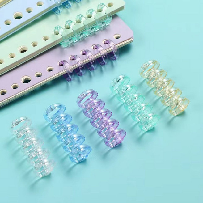 5공 루즈링 제본링 10개 셀프제본 바인더링 똑딱링 루즈리프, 퍼플