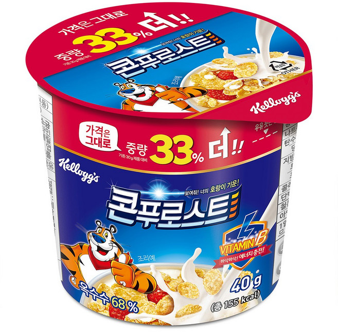 콘푸로스트 컵 시리얼, 40g, 6개